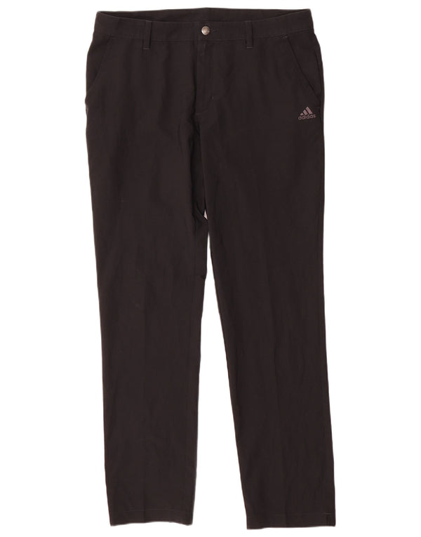 Adidas muške uske chino hlače W34 L32 crni poliester