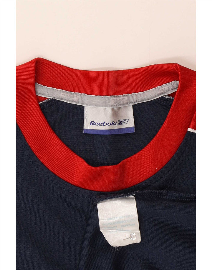 Reebok muška majica kratkih rukava mala tamnoplava poliesterska boja