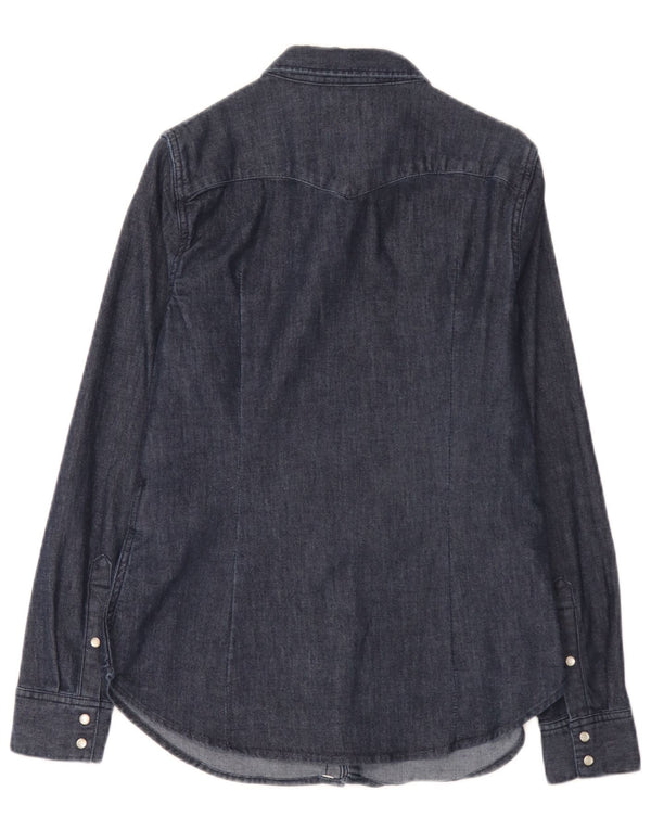 Levi's ženska krojena traper košulja UK 14 srednje tamnoplavi pamuk