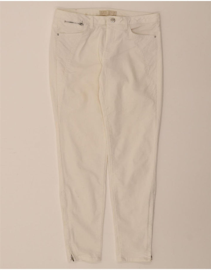 ZARA Womens Slim Casual Trousers EU 40 Medium W30 L27 White Vintage Zara and Second-Hand Zara from Messina Hembry 