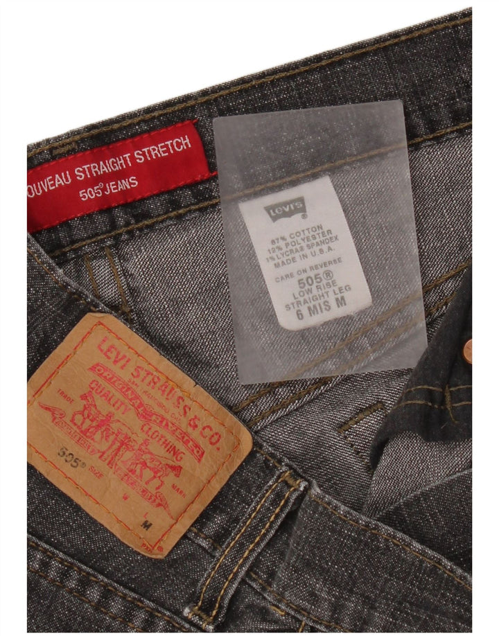 Levi's ženske 505 ravne traperice s oskudima US 6 srednje W30 L32 sive