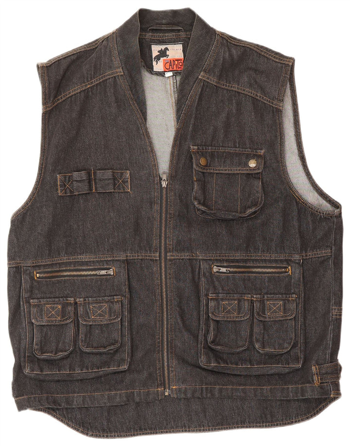 VINTAGE muška traper majica IT 52 XL sivi pamuk