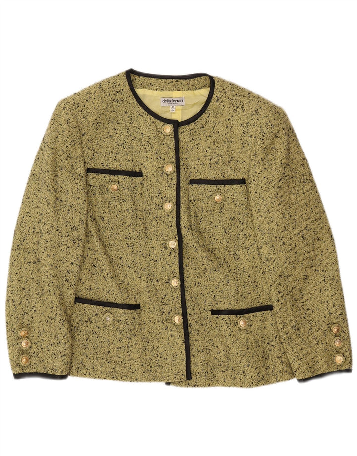 DELIA FERRARI Ženska prevelika jakna sa 3/4 rukavima IT 41 Mala zelena