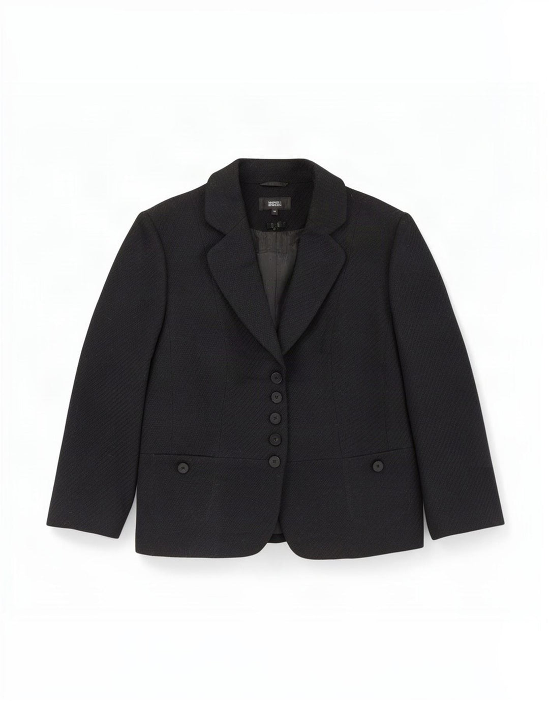 Marks & Spencer Ženska jakna 3/4 rukava s 5 gumba UK 16 Velika crna