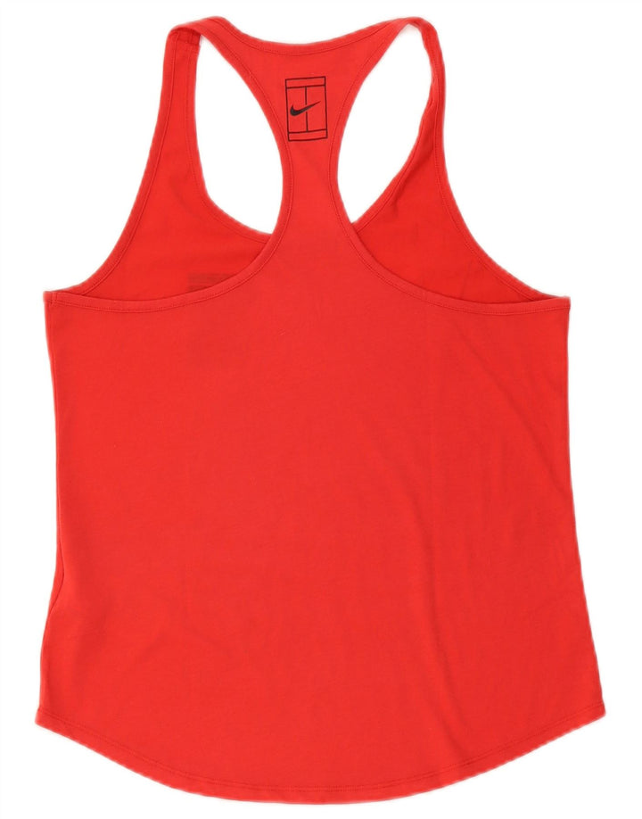 Nike Ženski Dri Fit Vest Top UK 12 Medium Red Polyester