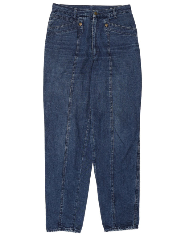 POP 84 Ženske sužene traperice visokog struka IT 48 XL W34 L32 Plavi pamuk