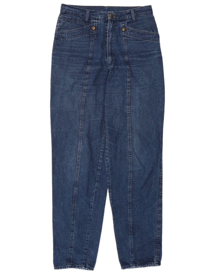 POP 84 Ženske sužene traperice visokog struka IT 48 XL W34 L32 Plavi pamuk