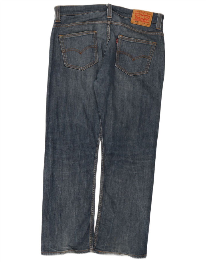 Levi's muške 506 ravne traperice W34 L30 plavi pamuk
