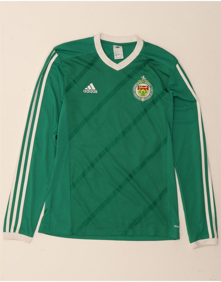 Adidas muška majica Climalite Graphic s malim zelenim prugama od poliestera dugih rukava
