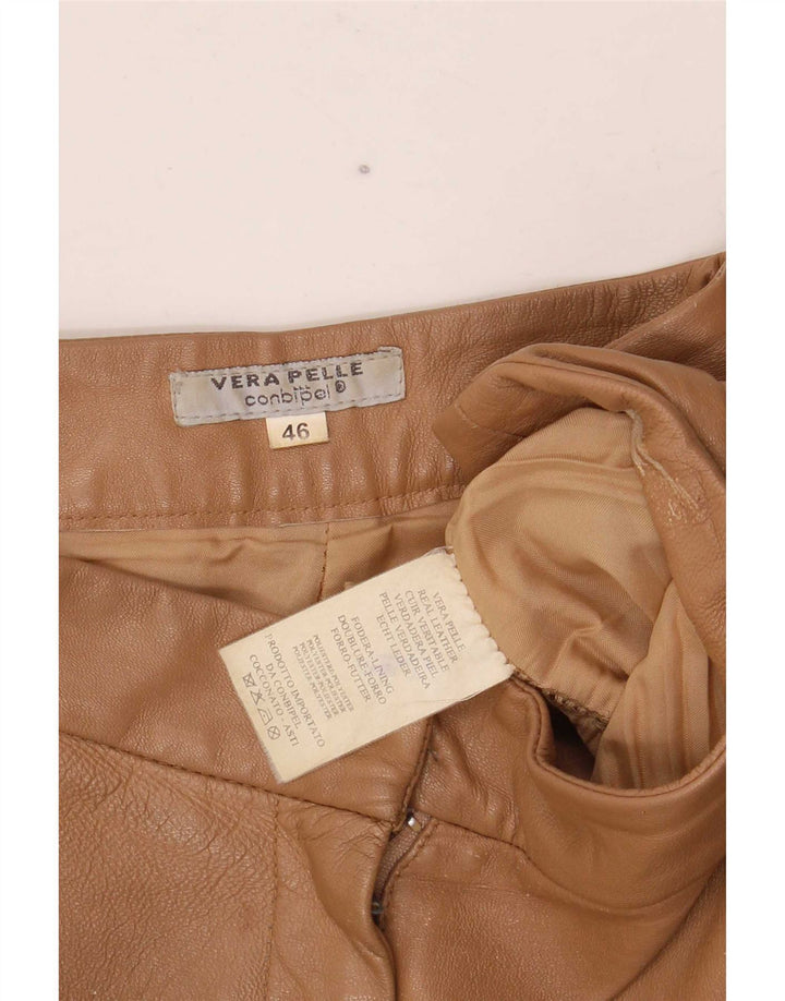 Conbipel ženske kožne hlače s bootcutom IT 46 Large W34 L32 Bež