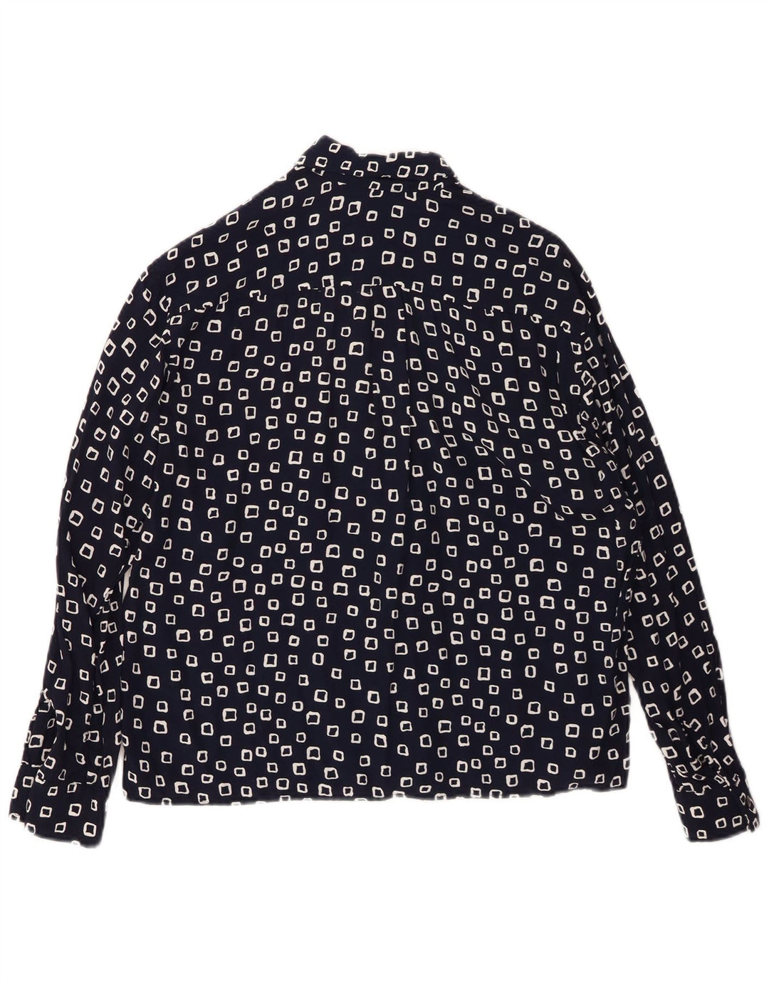 STEFANEL ženska košulja UK 16 velika mornarsko plava geometrijska