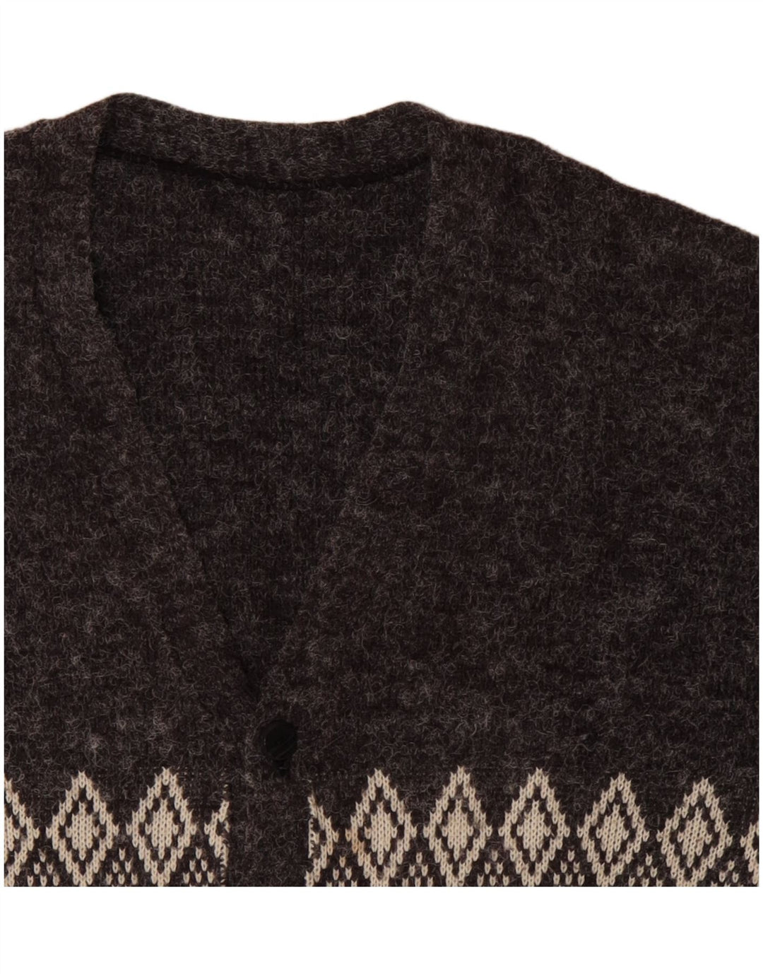 VINTAGE muški kardigan pulover XL Sivi Argyle/Diamond