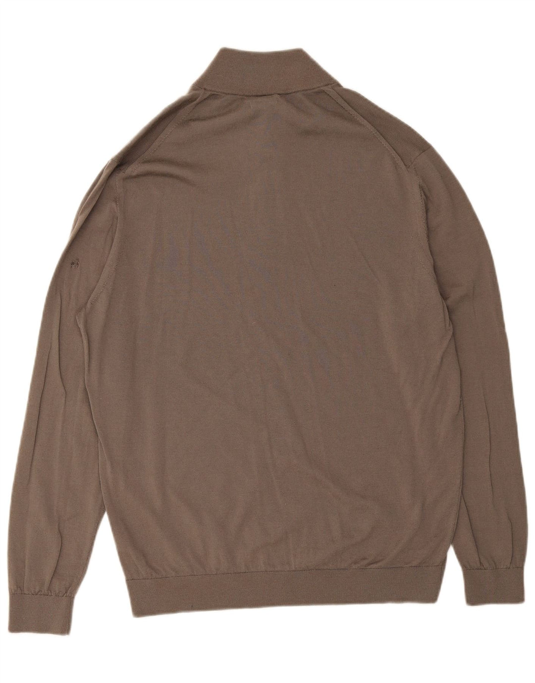 Massimo Dutti muški džemper s izrezom s patentnim zatvaračem 2XL smeđa vunena