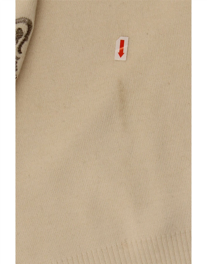 BOGNER Ženski džemper s kornjačinim ovratnikom UK 16 Veliki bež paisley vuneni