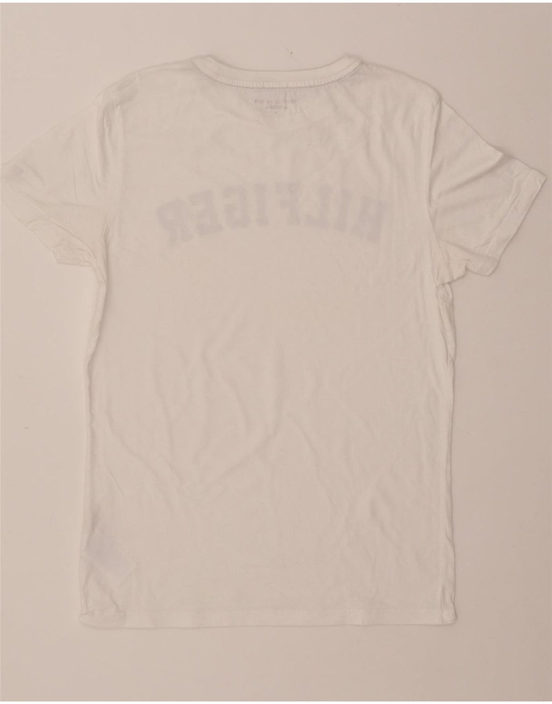 TOMMY HILFIGER Ženska grafička majica kratkih rukava UK 14 Srednje bijeli pamuk