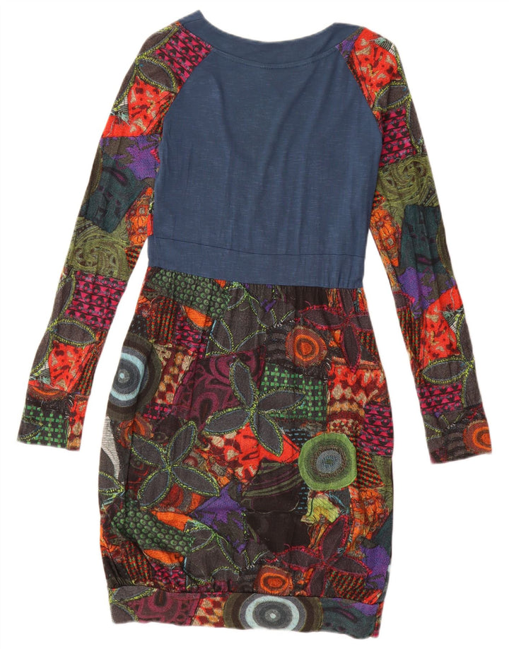 Desigual ženska grafička haljina s mjehurićima UK 12 srednje raznobojna geometrijska