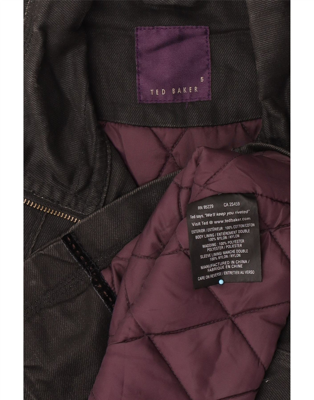 Ted Baker muška pomoćna jakna veličina 5 XL crni pamuk