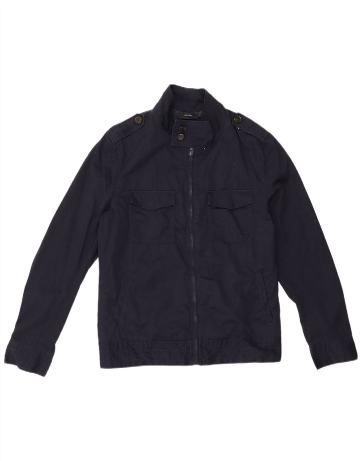 ZARA muška vojna jakna UK 40 veliki tamnoplavi poliester