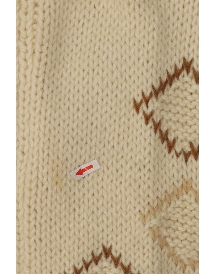 Vintage muški kardigan džemper XL Off White Argyle/Diamond