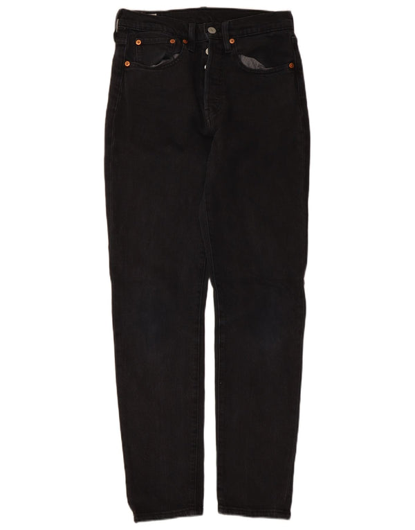 Levi's muške 501 ravne traperice W26 L30 crni pamuk