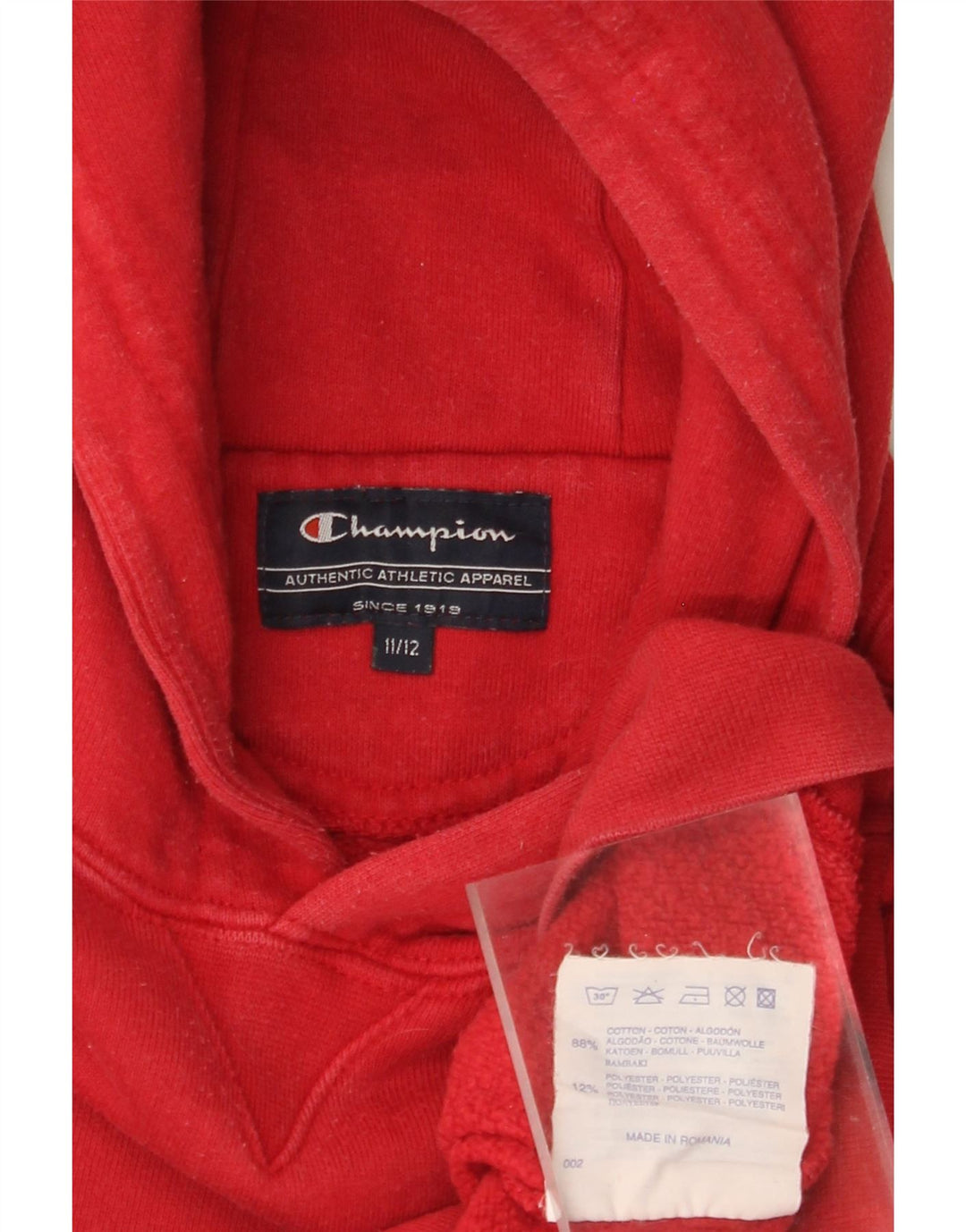 CHAMPION Džemper s kapuljačom s kapuljačom za dječake 11-12 godina, crveni pamuk