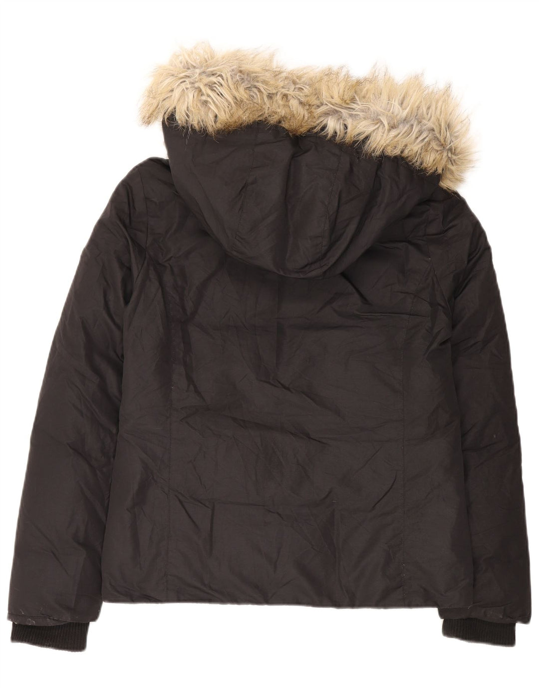 Tommy Hilfiger ženska podstavljena jakna s kapuljačom UK 16 veliki crni poliester