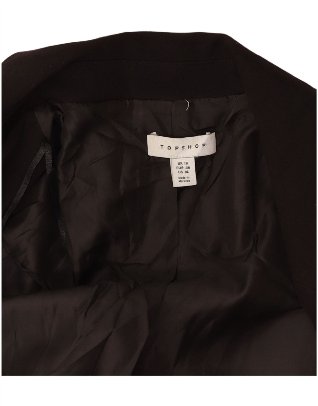 TOPSHOP Womens Playsuit UK 18 XL Black Vintage Topshop and Second-Hand Topshop from Messina Hembry 