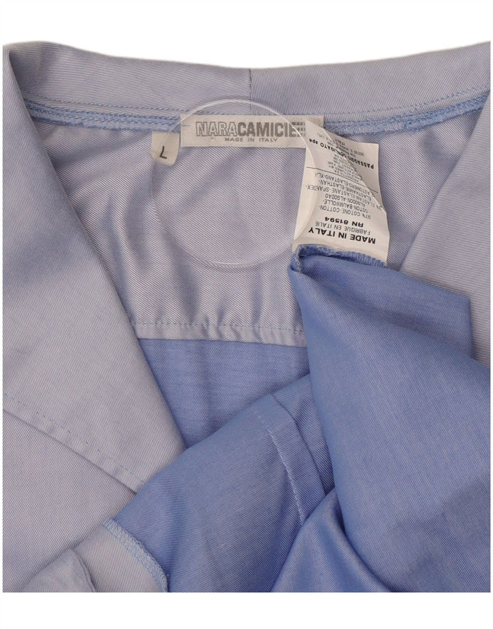 NARACAMICIE Ženska košulja UK 16 Large Blue Cotton