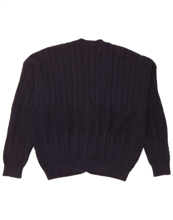 Navigare muški kardigan pulover veliki tamnoplavi vuneni