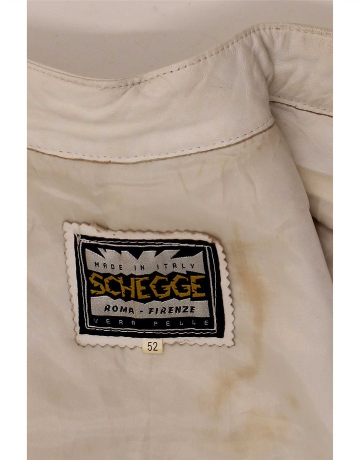 Schegge ženska kožna trkaća jakna IT 52 2XL bijela