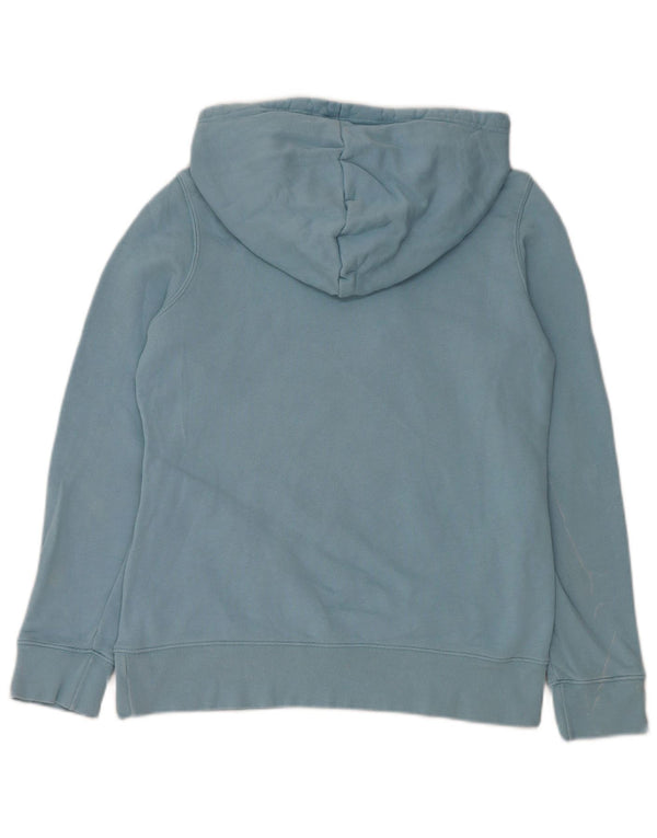 Adidas Womens Graphic Hoodie Jumper UK 8 Small Blue Cotton