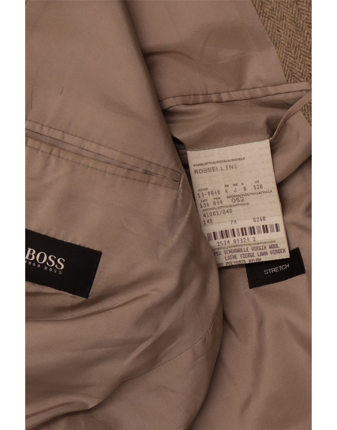 HUGO BOSS Muška jakna Rossellini sako IT 52 XL smeđa riblja kost