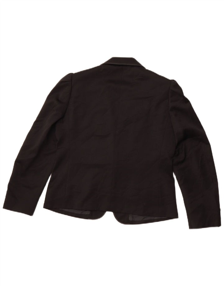 VINTAGE ženski sako s 1 gumbom IT 42 srednje crna vuna