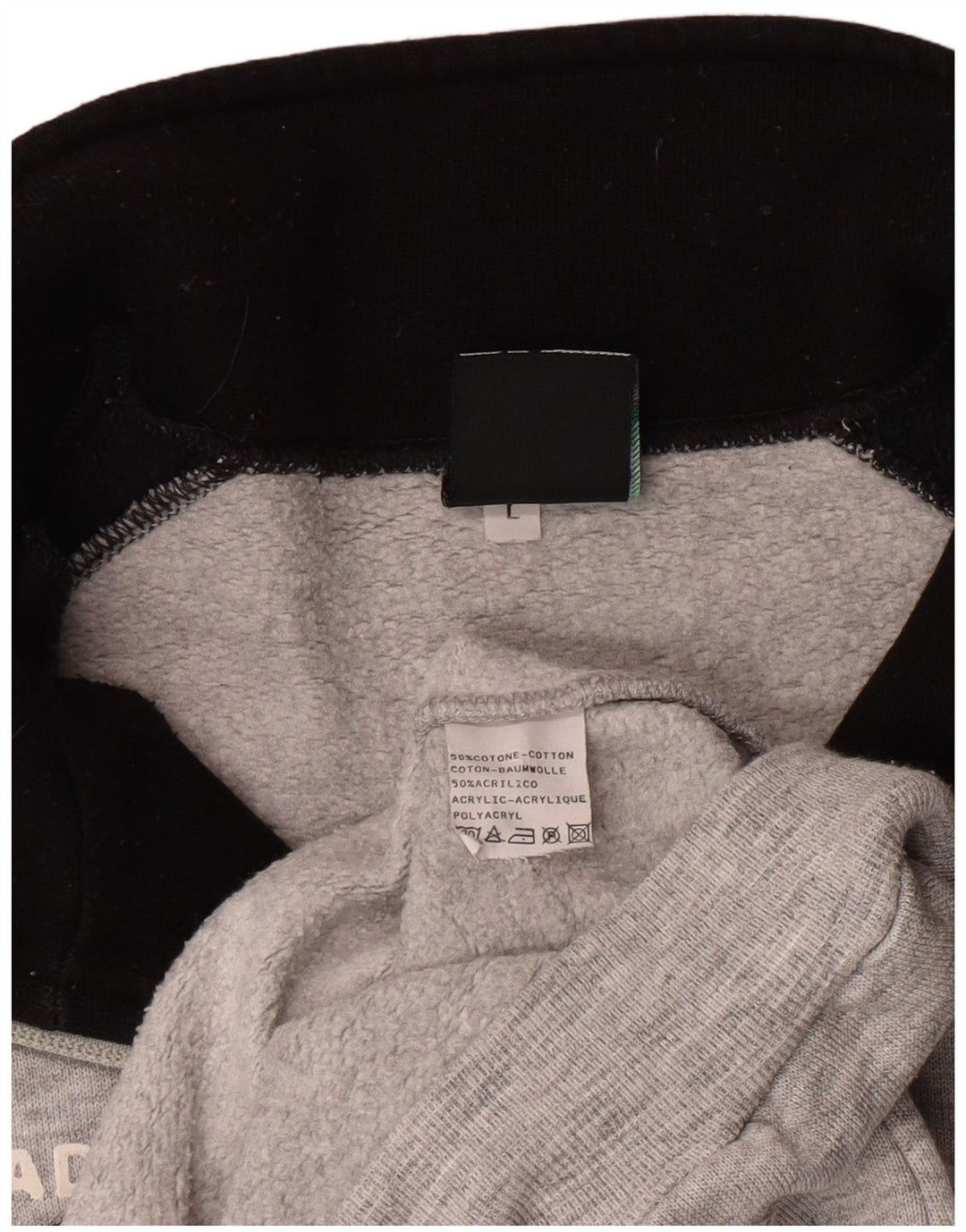 Diadora muška majica s izrezom na patentni zatvarač Veliki sivi pamuk u blokovima boja