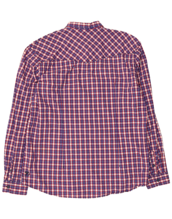 Tom Tailor muška košulja XL plavi karirani pamuk