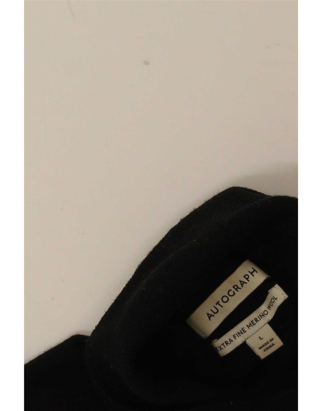 Marks & Spencer muški pulover s dugim izrezom s autogramom, veliki crni