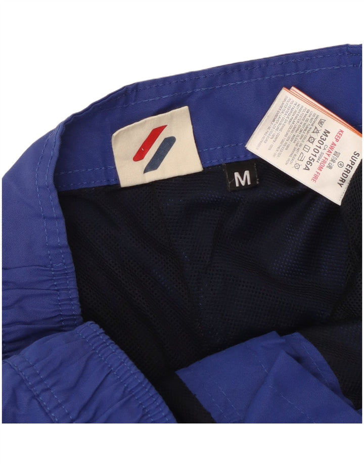 Superdry muške kratke hlače za kupanje s grafičkim motivima srednje plavi poliester