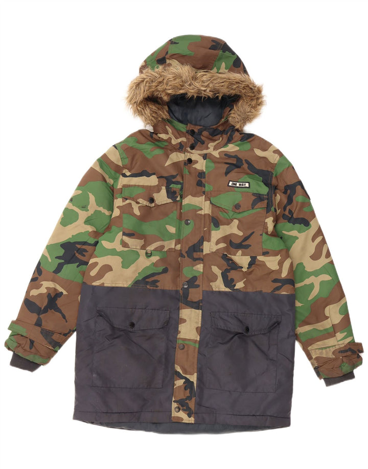 Zara Boys Parka jakna s kapuljačom 13-14 godina, višebojna kamuflažna