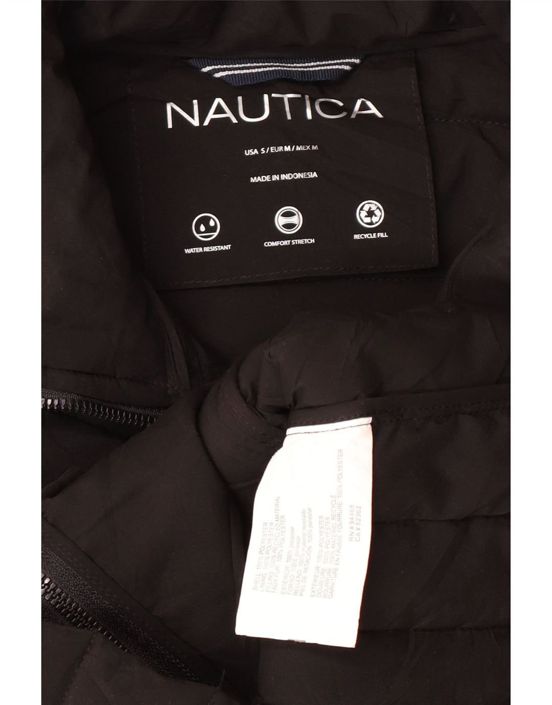 Nautica ženska podstavljena jakna UK 10 mali crni poliester