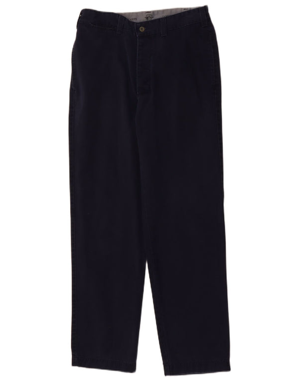 DOCKERS Ravne muške chino hlače W31 L32 tamnoplavi pamuk