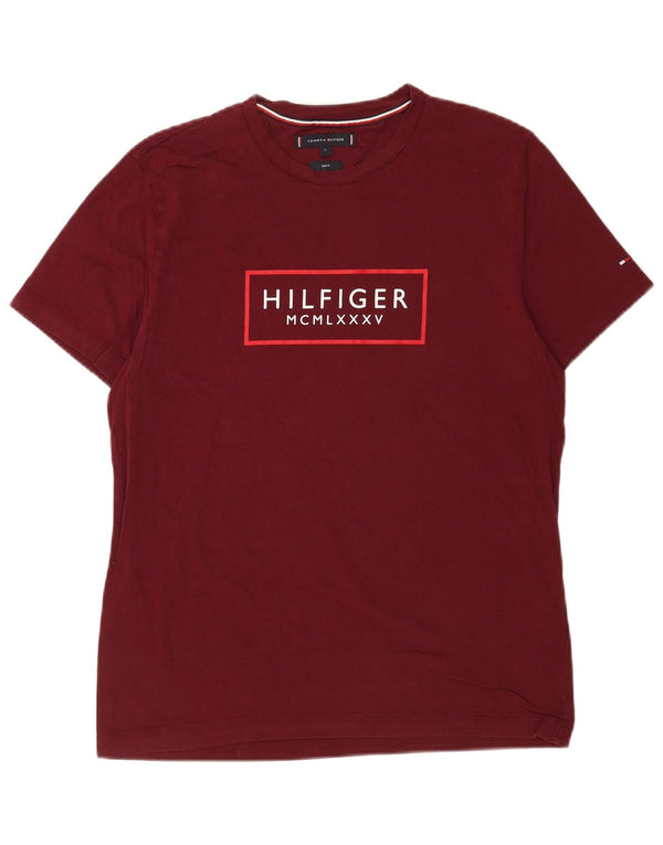 Tommy Hilfiger Muška majica kratkih rukava Slim Fit Large Burgundy Pamuk