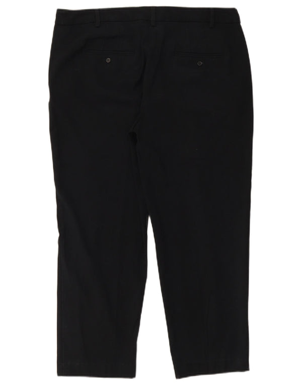 Marks & Spencer ženske ravne chino hlače UK 14 velike W36 L26 crne