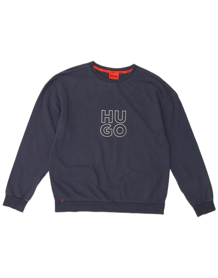 Hugo Boss muška trenirka s grafičkim motivima Srednji tamnoplavi pamuk