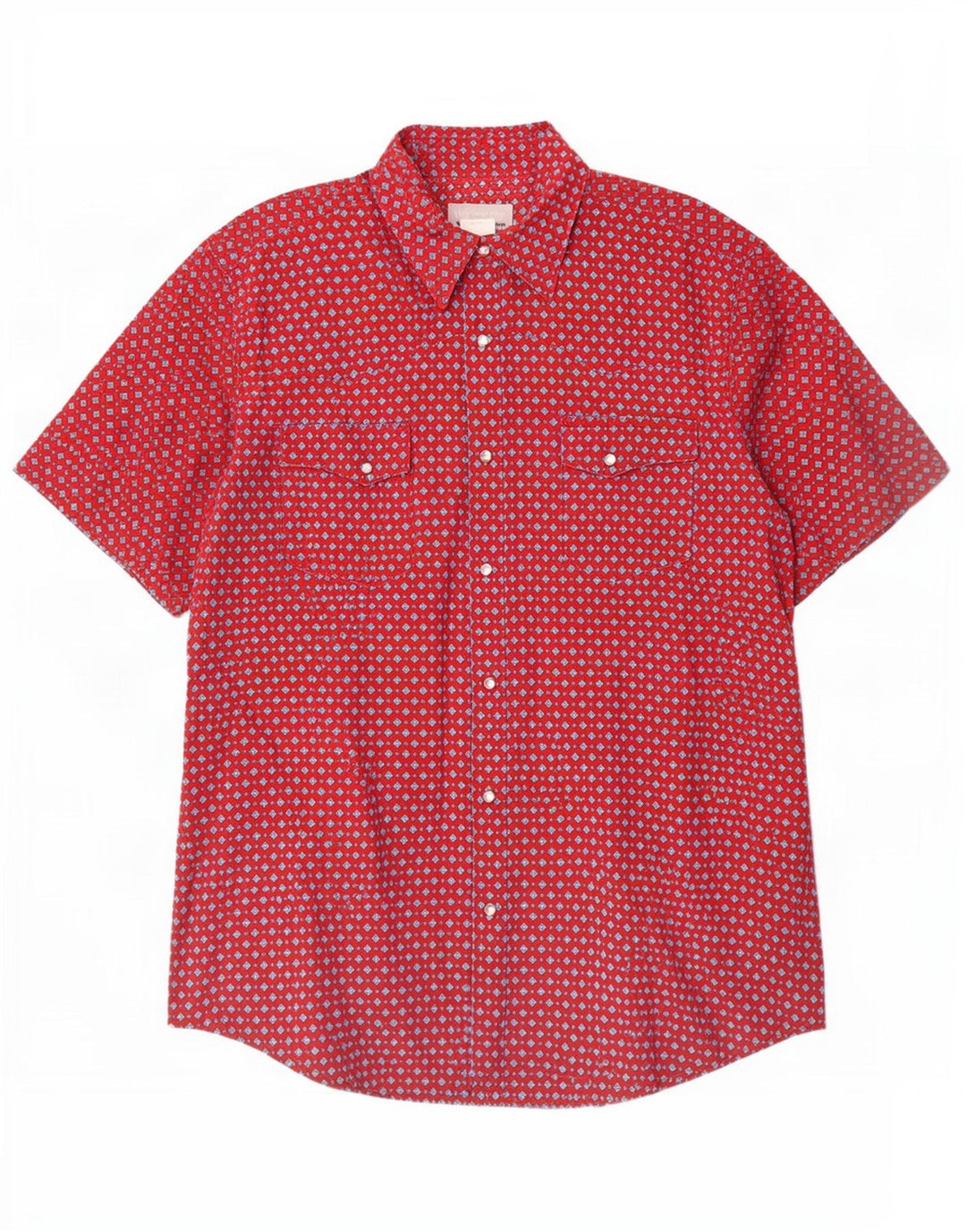 Wrangler muška majica kratkih rukava Veliki crveni geometrijski pamuk