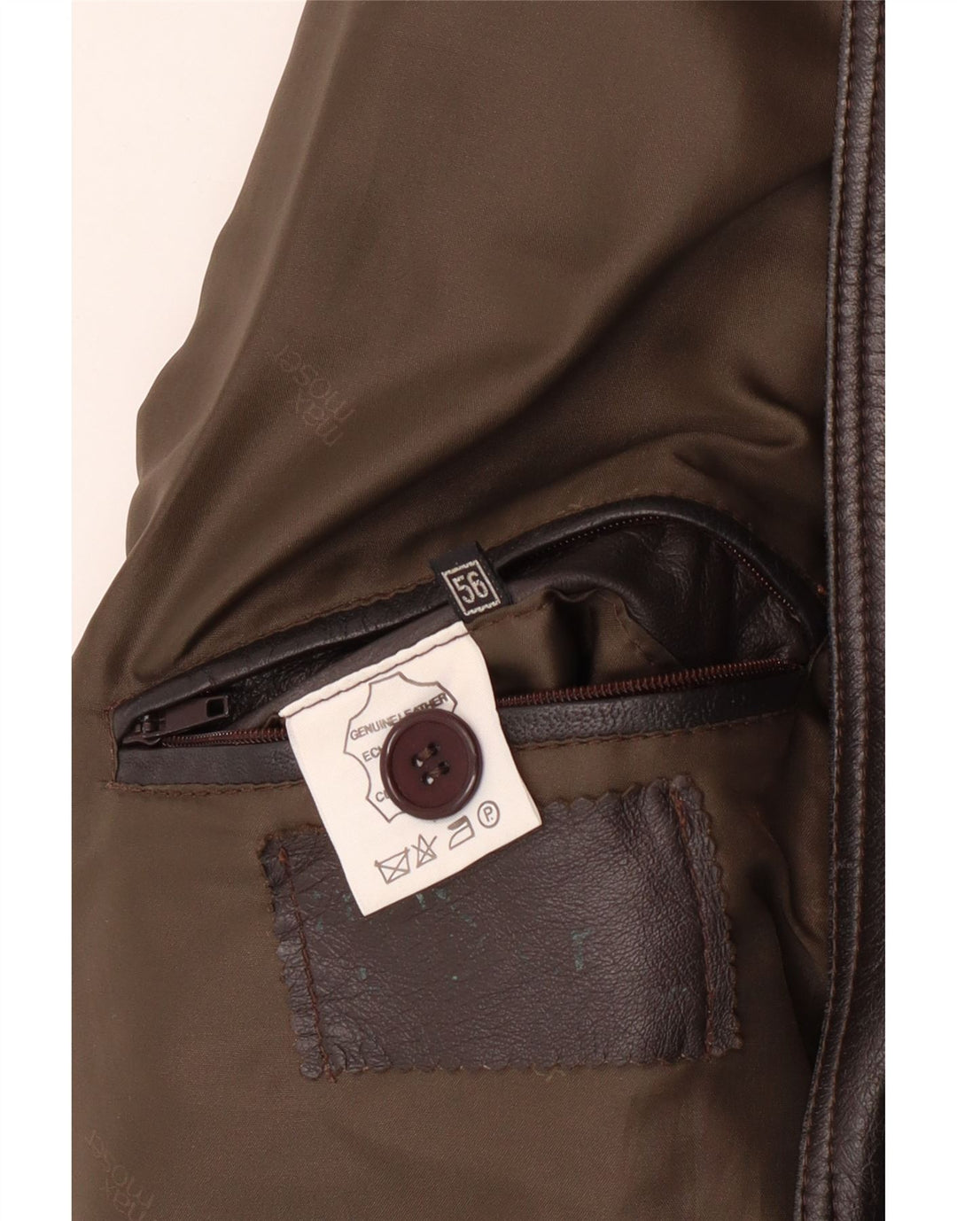 MAX MOSER muški kožni kaput IT 56 3XL smeđa koža