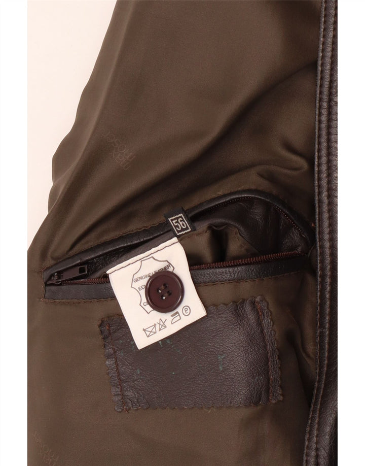 MAX MOSER muški kožni kaput IT 56 3XL smeđa koža