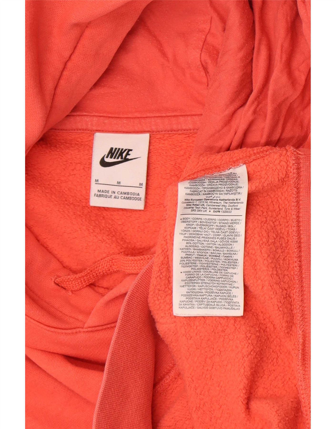 Nike muška majica s kapuljačom Regular Fit, srednje narančasti pamuk