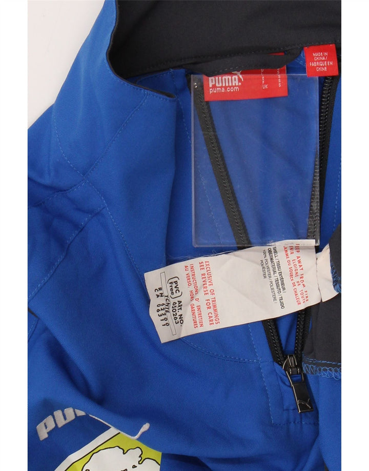 PUMA gornji dio trenirke s grafičkim zip izrezom, male plave boje