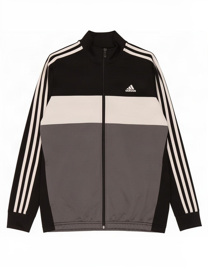 Gornja jakna za trenirku Adidas za dječake 13-14 godina crna poliesterska boja