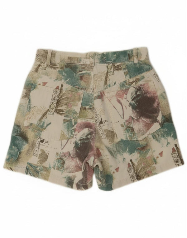 Vintage ženske ležerne kratke hlače UK 12 Srednje W26 Raznobojno cvjetno